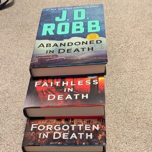 J.D. Robb 'Abandoned in Death' Hardcover - Teal & Navy Cover